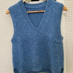 Merino and Mohair Wool Vest, Seamless, Ultra Cozy Layer